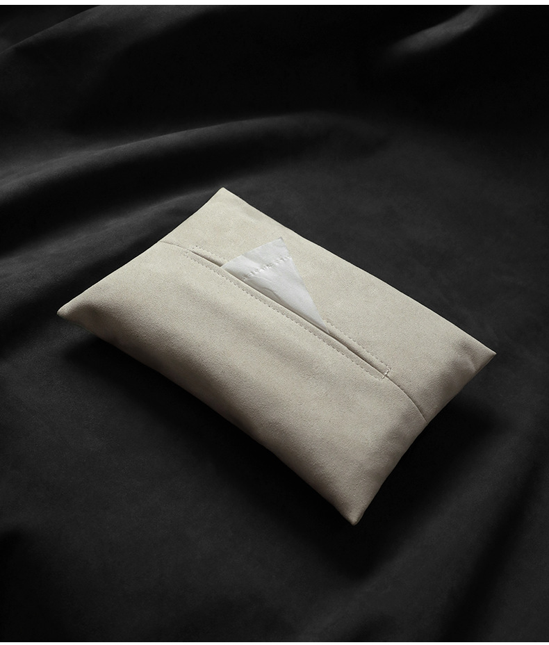 Car Paper Box Central Control Business Armrest Box Car Tissue Box Suede Car Interior Supplies Tissue Bag