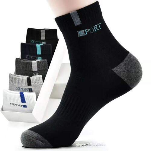 Socks, men's cotton socks, mid-tube socks, spring and autumn, men's business socks, sweat absorption, breathable sports, student socks, direct sales