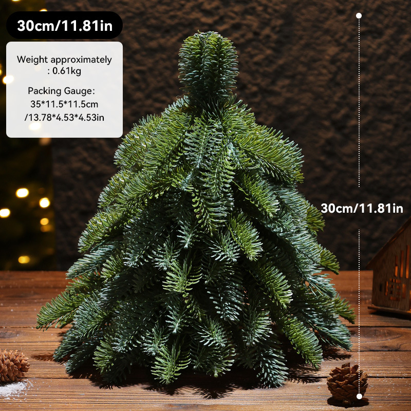 árbol de navidad mini árbol de navidad puro PE imitación de árbol de pino de alto nivel decoración de mesa de hotel