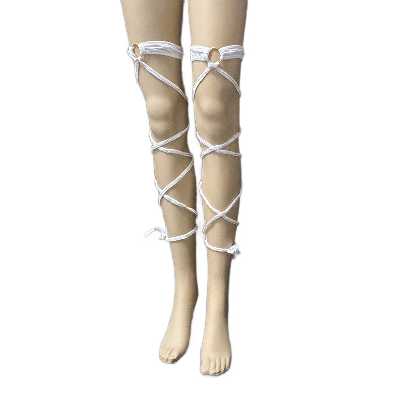 Sílaba eléctrica LED luminoso muslo correa DJ trajes de espectáculo nocturno sexo interesante LED hueco correa cruzada