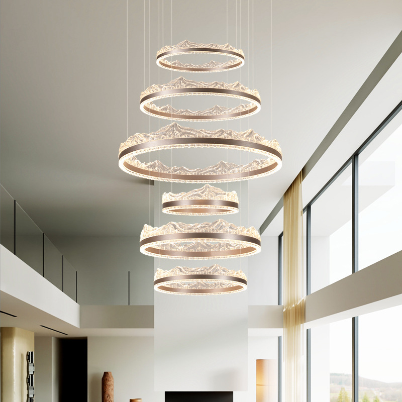 Acrílico simple sala de acrílico acrílico lámparas de casa villa lámparas de estilo completo lámpara de sala de estar principal comedor lámpara candelabro nuevo estilo