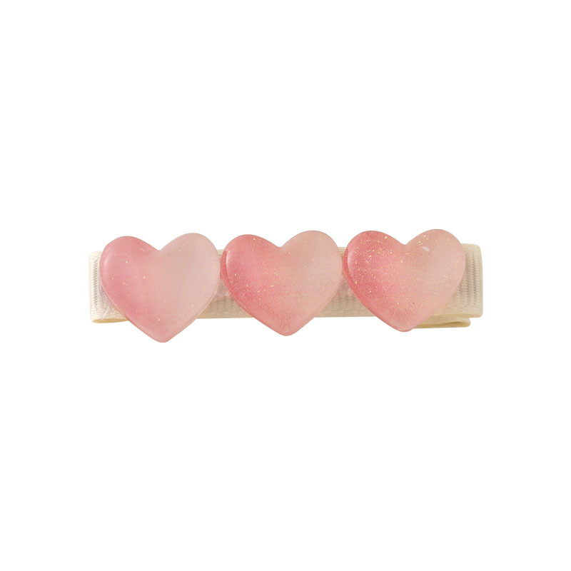 Spring And Summer Pink Heart-shaped Hairpin Bang Clip Hair Accessories display picture 7