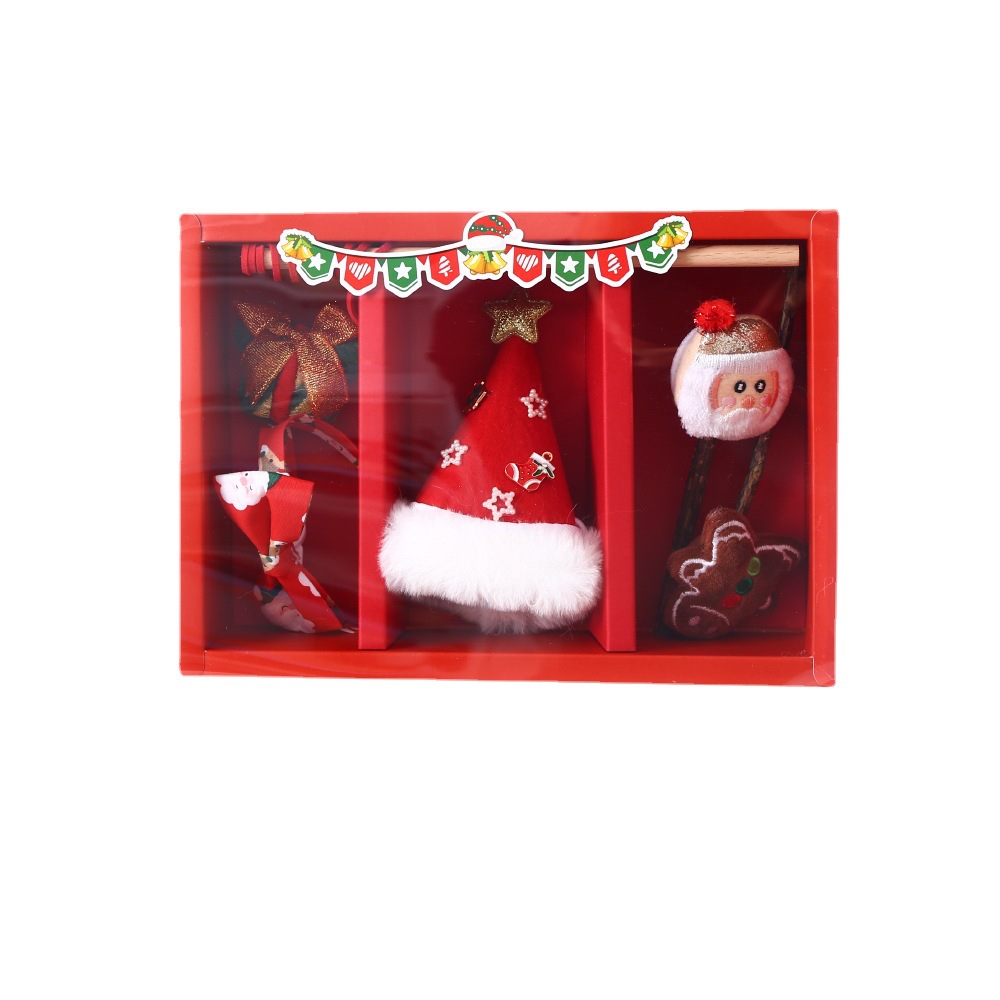Mascota gato Santa Claus árbol sombrero pajarita collar divertido gato palo felpa molar sonido interactivo conjunto de juguetes caja