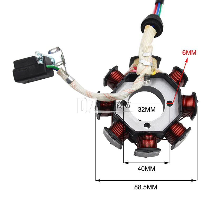 Zongshen Futian Five-star Three-wheeled Motorcycle CG125 150 200 Coil Level 8 Stator Magneto Power Wire Coil