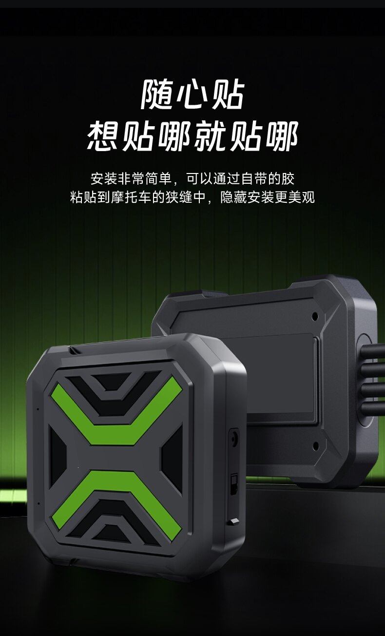 Suitable for Shengpai motorcycle dashcam, 2K high-definition front and rear dual cameras, waterproof and shockproof, specifically designed for riding