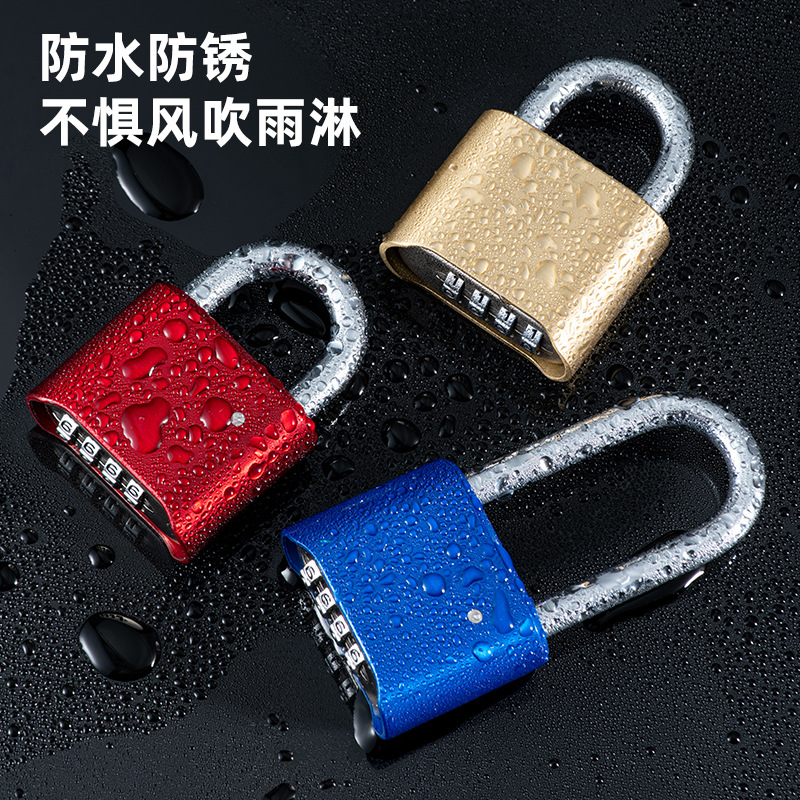 Direct factory supply of padlock, drawer lock set, 4-digit combination padlock, beam combination lock, zinc alloy padlock
