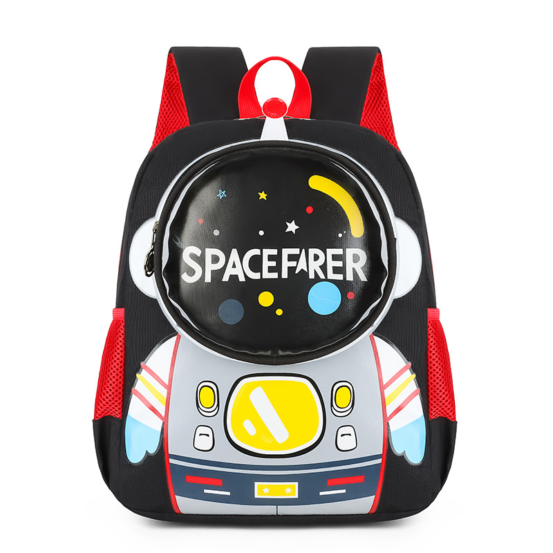 Jardín de infantes bolsas escolares de dibujos animados astronautas gran capacidad mochila de niños y niñas impresión de aire extranjero mochila infantil