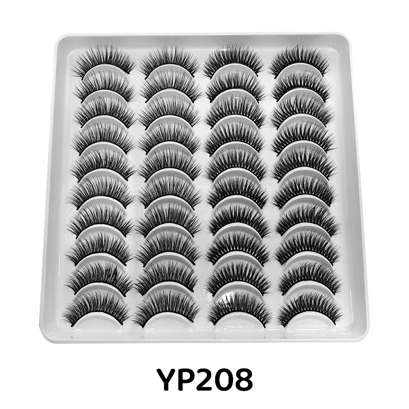 Dingsen pestañas postizas transfronterizas de múltiples capas de tres D estéreo 20 pares de pestañas cruzadas pestañas rizador