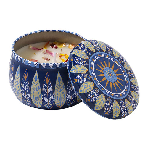 Cross-border smokeless scented candles, Southeast Asian tinplate cans, dried flowers, handmade soy wax, bedroom fragrance souvenirs