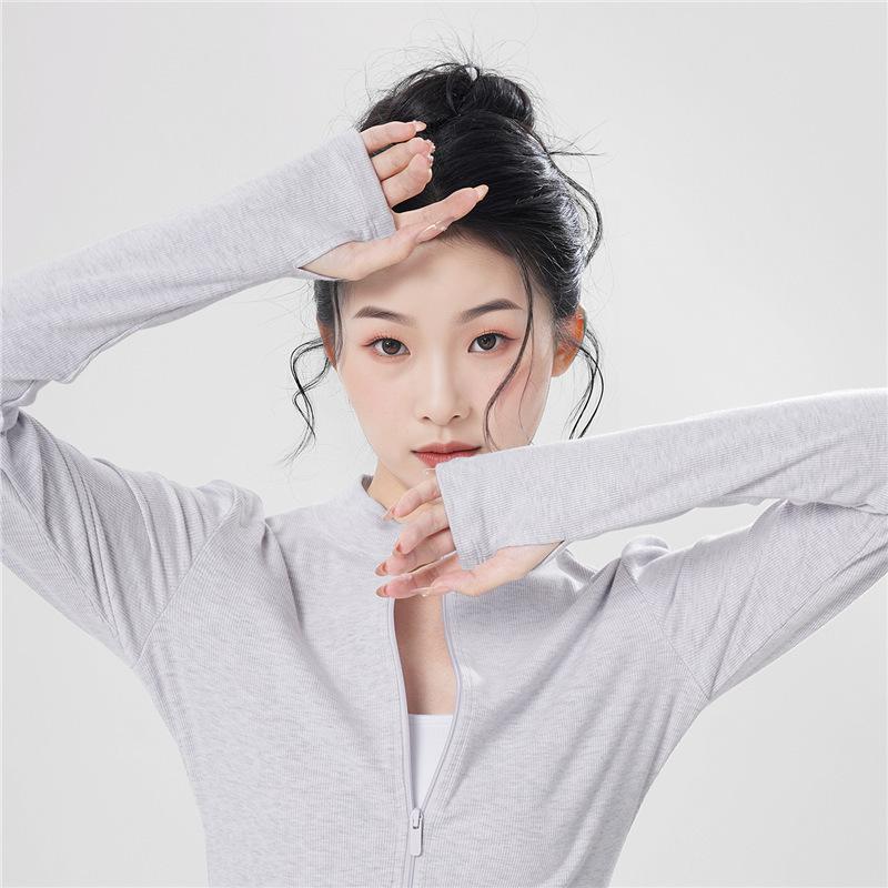 Modern Dance Tops, Yoga Long-Sleeved Classical Dance Clothing, Form-Fitting Clothing, Stand-Up Collar, Winter Dance Student Practice Clothing, Jackets Modern Dance Tops, Yoga Long-Sleeved Classical Dance Clothing, Form-Fitting Clothing, Stand-Up Collar, Winter Dance Student Practice Clothing, Jackets