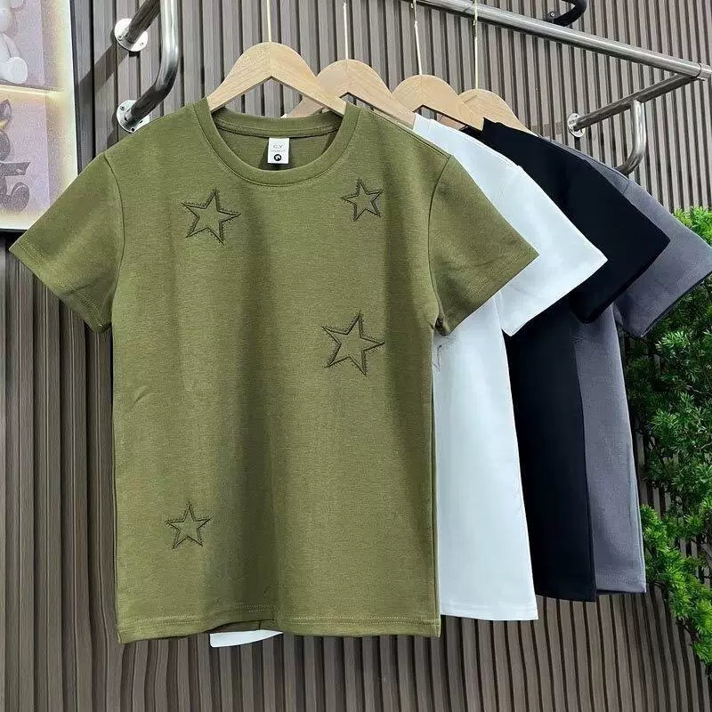 Tide Summer Мужская футболка с короткими рукавами с круглым вырезом