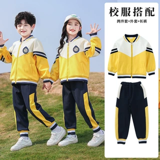 小学生校服套装春秋装棒球服运动班服幼儿园园服学院风三件套