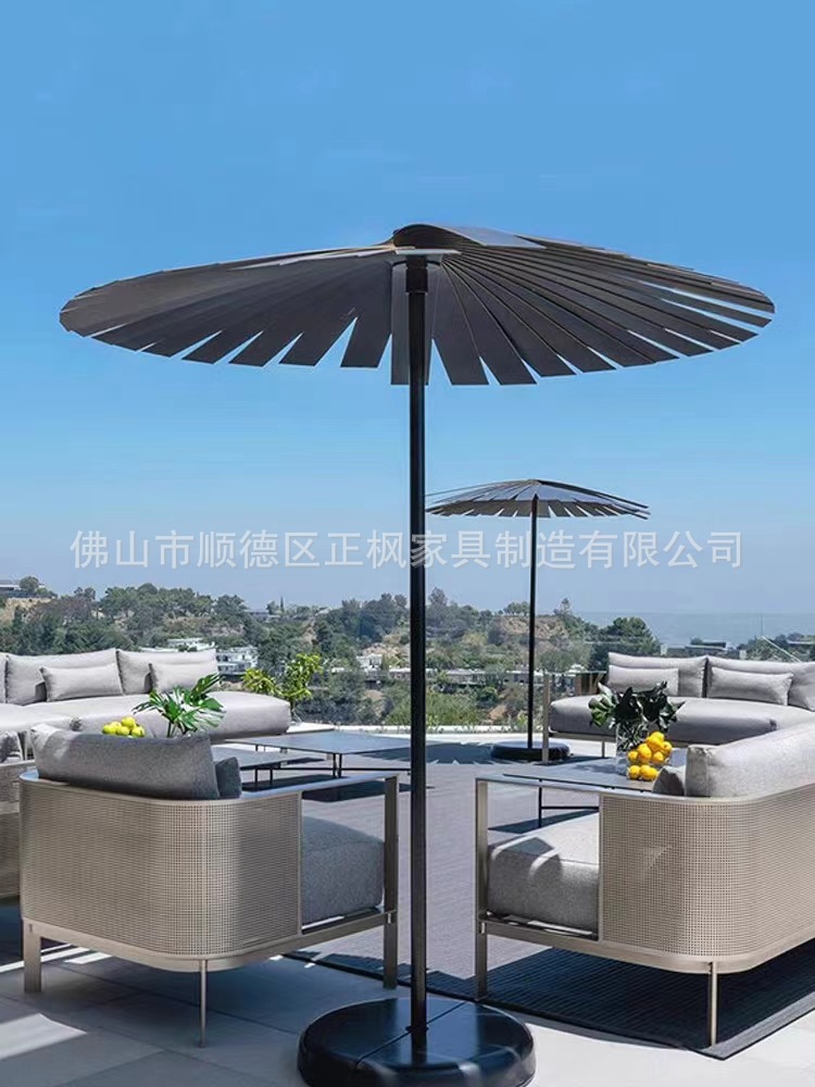 户外定制不锈钢沙发别墅花园露天会所休闲座椅组合设计师样板家具