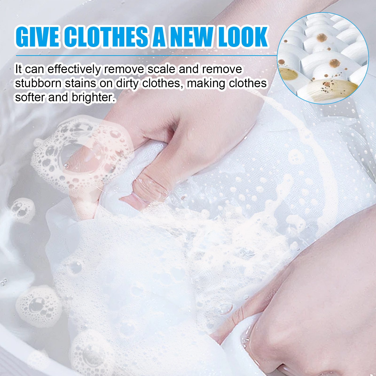 Jakehoe ropa efervescente de limpieza profunda ropa blanca manchas persistentes manchas de aceite perfumado duradero