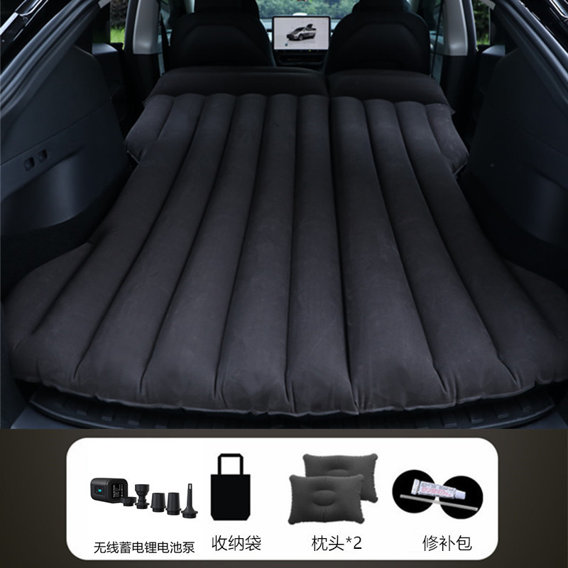 Vehicle-mounted inflatable bed, Shiyong For Tesla Model - black-tesla-model-y-with-black-wireless-battery-pump