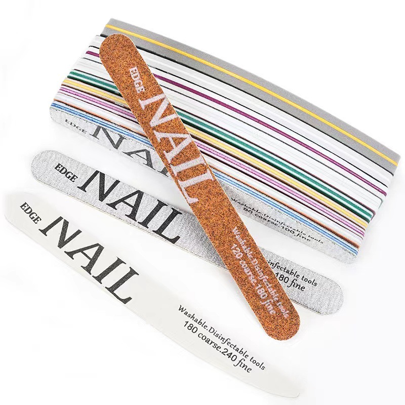 Caja de manicura Juego de 12 piezas de pulido tira de pulido esponja frotando y reparando removedor de uñas medio mes lima de uñas herramienta de tira de pulido