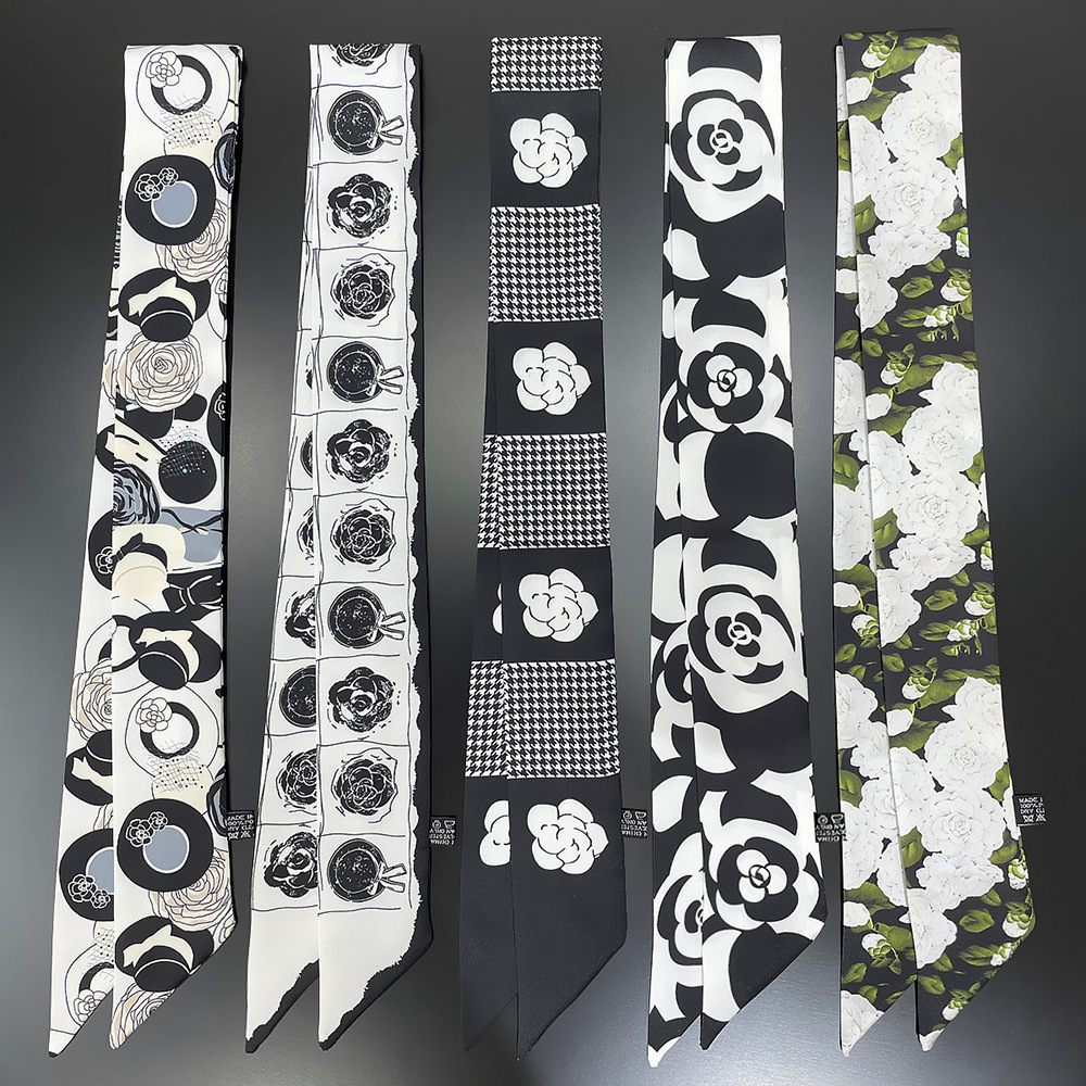 Women's Elegant Flower Satin Printing Silk Scarf display picture 2