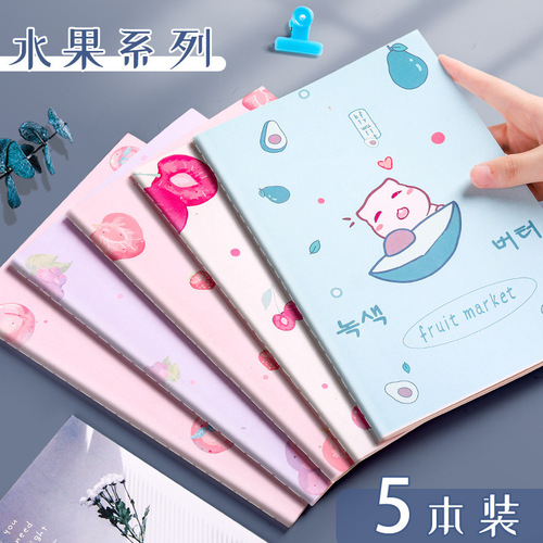 A5 cartoon notebook student cute thickened notebook B5 horizontal line homework notebook office ledger notepad wholesale