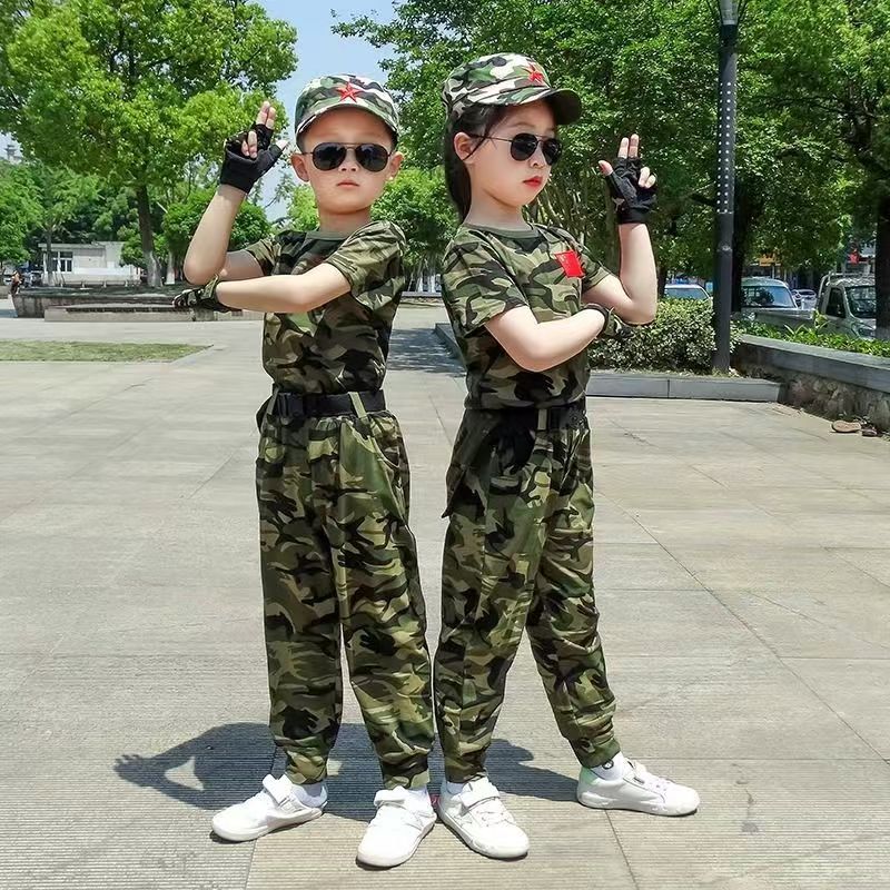 儿童迷彩服演出服中小学生小学生迷彩服装军训套装夏令营幼儿园