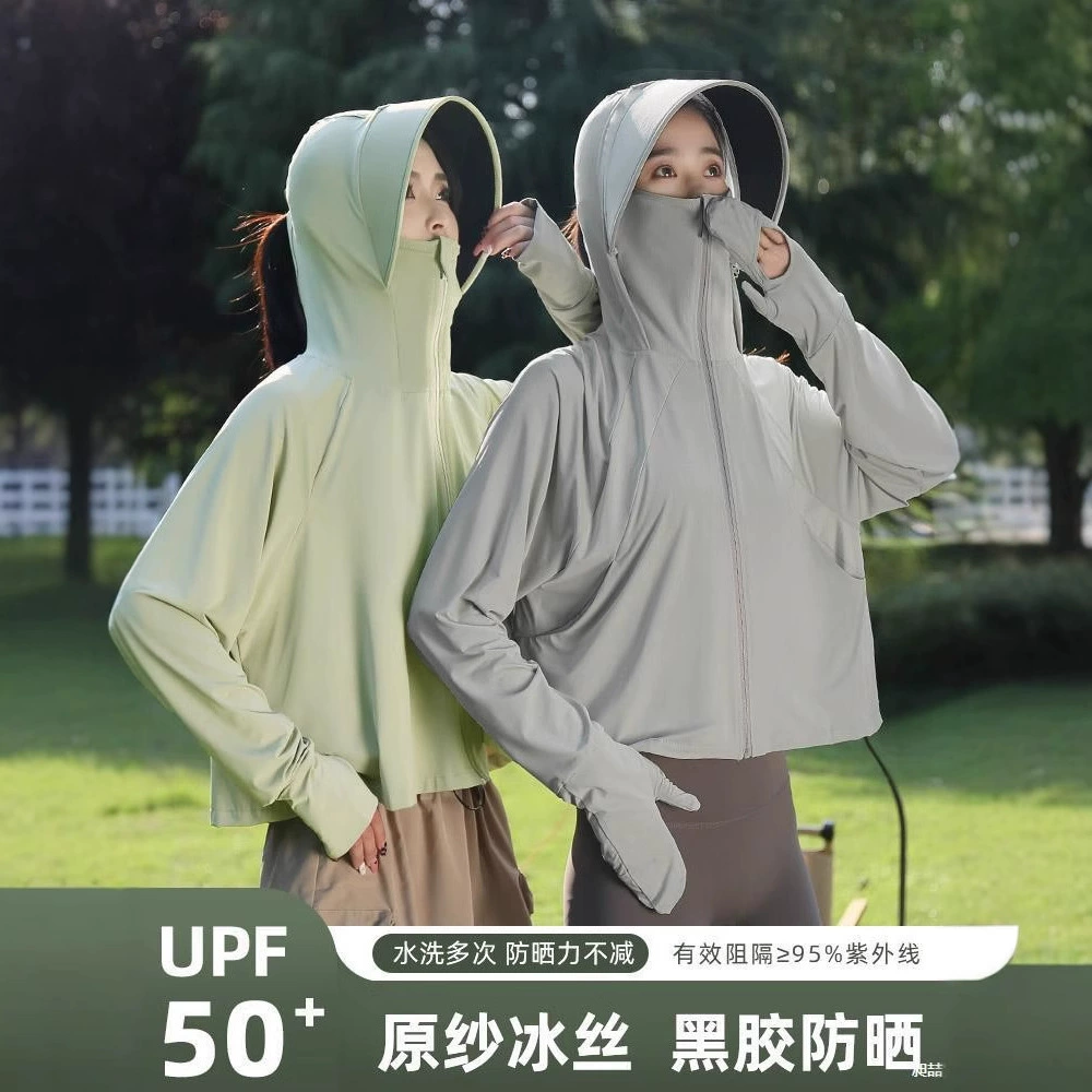 2025 новая женская летняя одежда UV-защита UPF50+ лёгкая и прохладная одежда для велотреков с fingertip