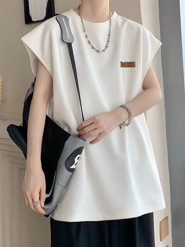 Men's Summer Trend Brand Sport CROP TOP Tank Top American Heavyweight Loose Upper Shirt