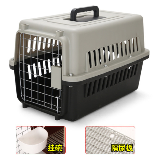 Pet airline carrier, car cat cage, outdoor cat capsule, air transport crate for small and large dogs, car cat cage.