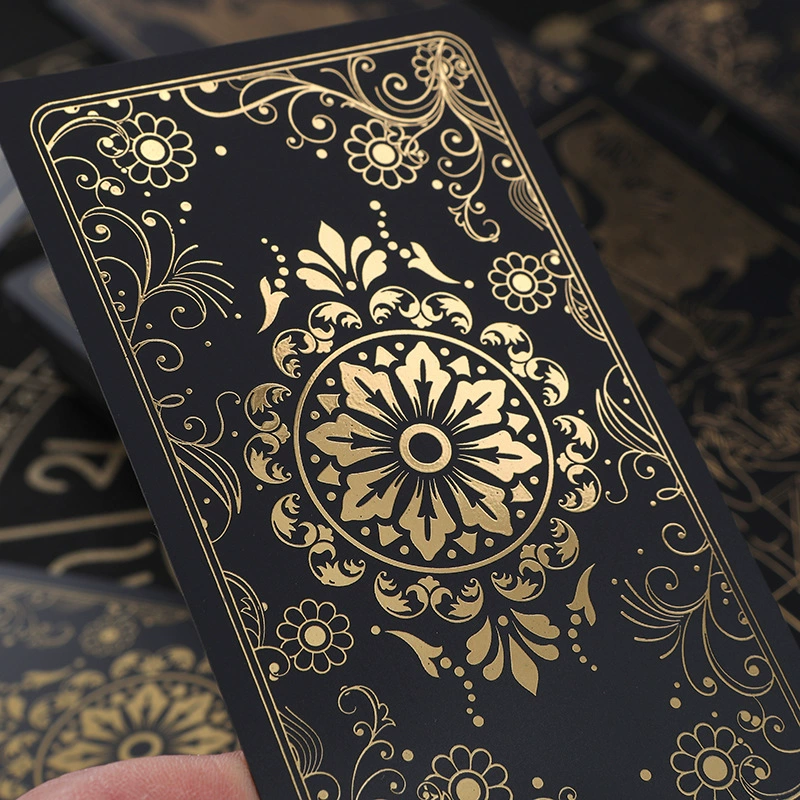 Оптовая карточка с золотым рельефом Глаелинг Таро Карта цвета 78 TAROTPVC Пластиковая водонепроницаемая доска boarding card