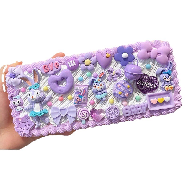 Crema pegamento papelería caja de lápiz bricolaje material conjunto completo hecho a mano hecho en casa estudiante niños y niñas regalo vacaciones