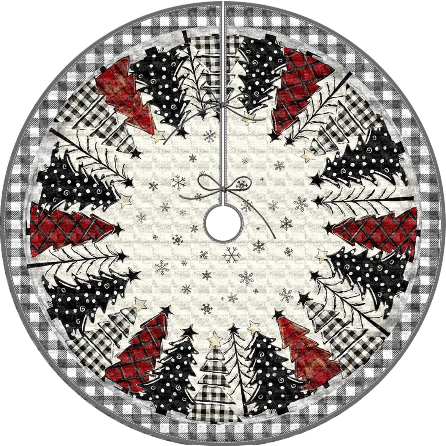 Falda nuevo estilo árbol de Navidad exquisito árbol decorativo creativo adorno navideño estampado falda transfronteriza fondo de árbol franela estilo americano