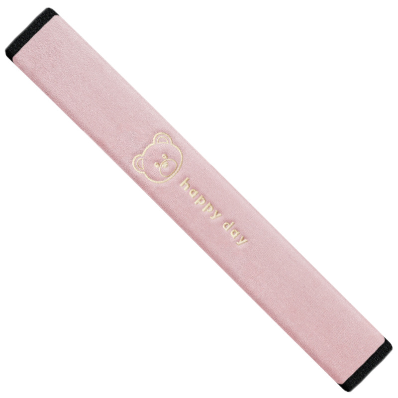 Cute bear-pink [super soft velvet + embroidery] (75cm 1 piece)