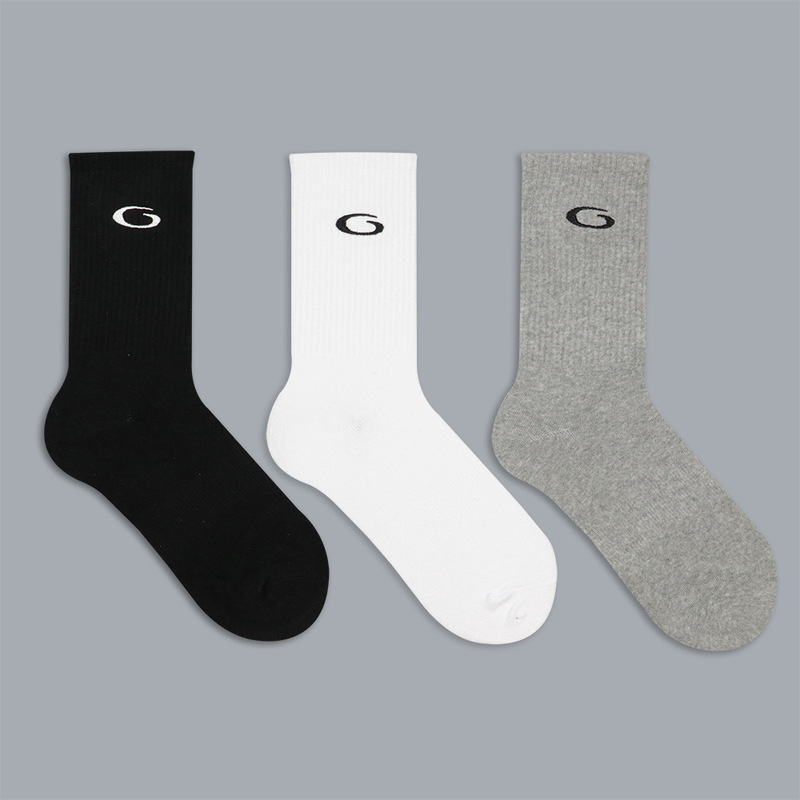 Paris 4+ Trendy Brand Socks Simple Embroidered Training Sports Socks Trendy Street Men and Women Couples Cotton Mid-Calf Socks