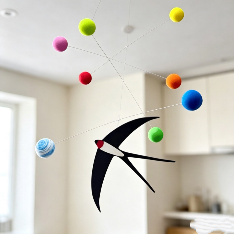 DIY Dopamine Swallow Balance Ball Hanging Ornament Material Kit for Children's Room and Living Room, Ins-style Decorative Pendant DIY Dopamine Swallow Balance Ball Hanging Ornament Material Kit for Children's Room and Living Room, Ins-style Decorative Pendant