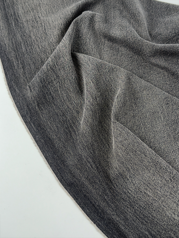 LONGXIANG distressed black hand-polished white multi-channel sand wash Denim fabric design fabric