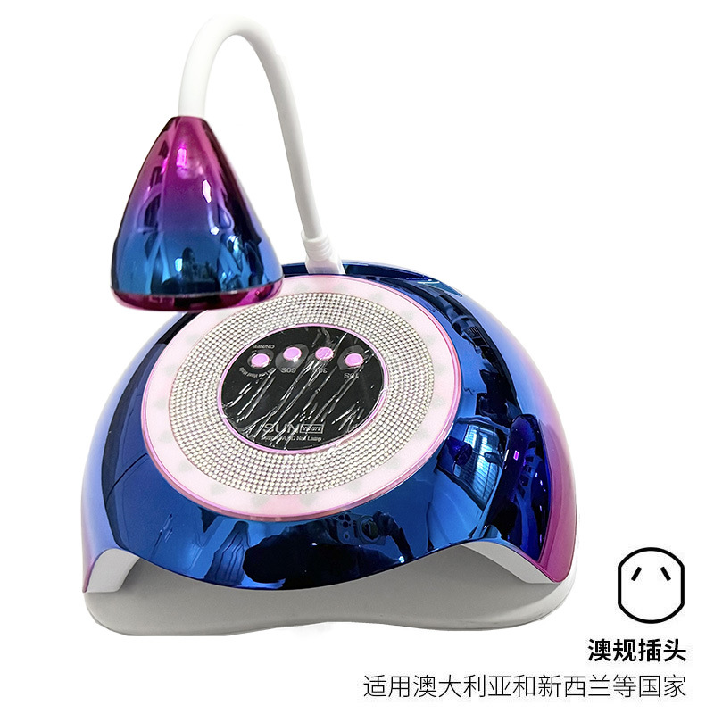 Lámpara de manicura de almacenamiento 268W de alta potencia UV + LED doble fuente de luz pegamento de manicura luz fototerapia inteligente transfronteriza