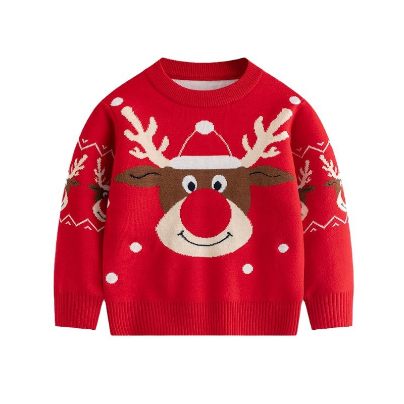 368g Weight Children's Knitted Sweater Children's Clothing Type Daily, Festival Occasion Christmas Festival Autumn Season Boy'S Gender Christmas Hoodies & Sweaters 3