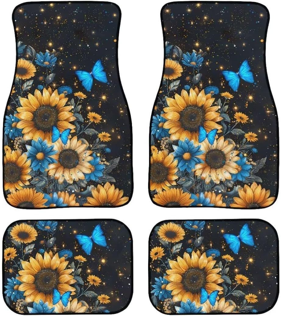 Cross-border Amazon Retro Flower Crystal Velvet Car Mat Easy-care Non-slip Dirt-resistant Comfortable Universal Mat