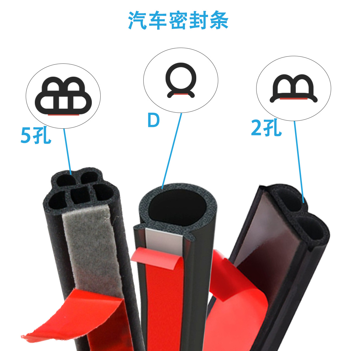 Barras de sellado de automóviles barras de aislamiento acústico puerta impermeable a prueba de polvo y aislamiento acústico general tipo B barras de sellado modificadas y silenciosas actualizaciones