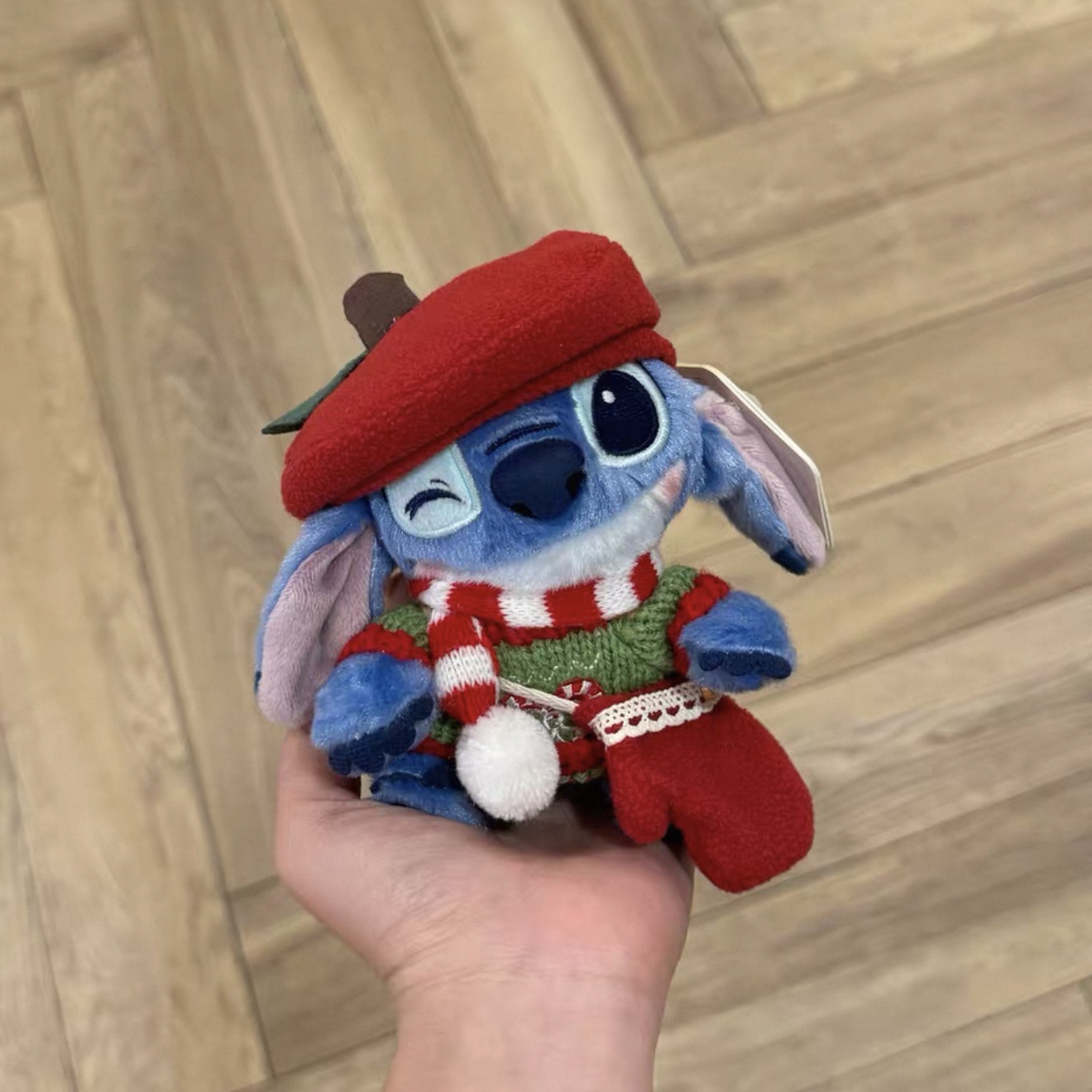 Genuino lindo Stitch Star Baby dibujos animados muñeco de peluche Stitch colgante llavero muñeca colgante regalo