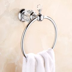 ユニークな水晶タオルリング浴室壁掛け式タオルリングタオル棚研磨クロムメッキ金色黒色代出荷