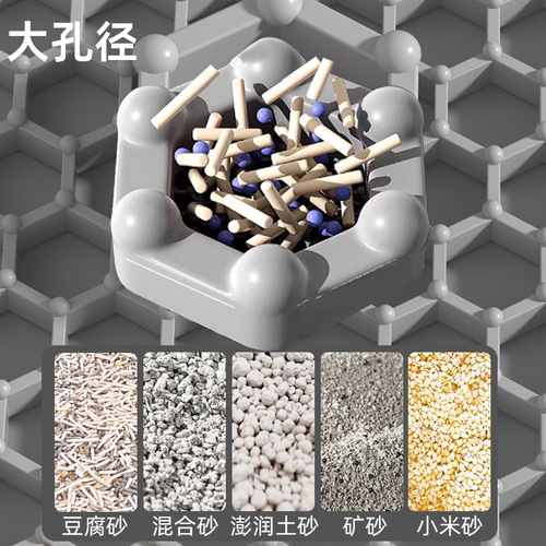 Dual-layer cat litter mat litter box anti-splash mat oversized filter anti-tracking litter control mat pet cat supplies