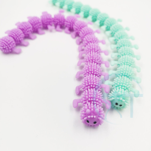 New creative and strange prank soft rubber caterpillar lala music children's decompression and decompression noodle rope toy