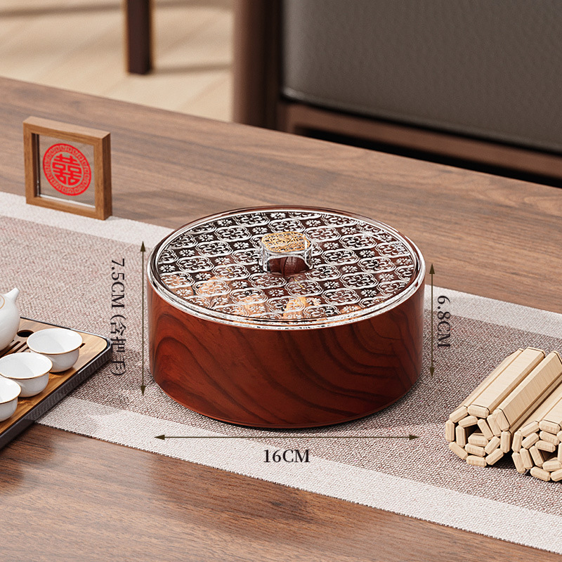 La Mesa de café de la Sala de estar de la nueva bandeja de frutos secos de madera China divide las cajas de caramelos y semillas de melón en varias capas y superpone las cajas de almacenamiento.