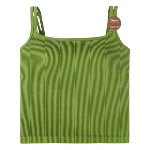 INS style double shoulder strap square collar beauty back fixed one-piece bionic latex cup vest breast-covering anti-exposure bra