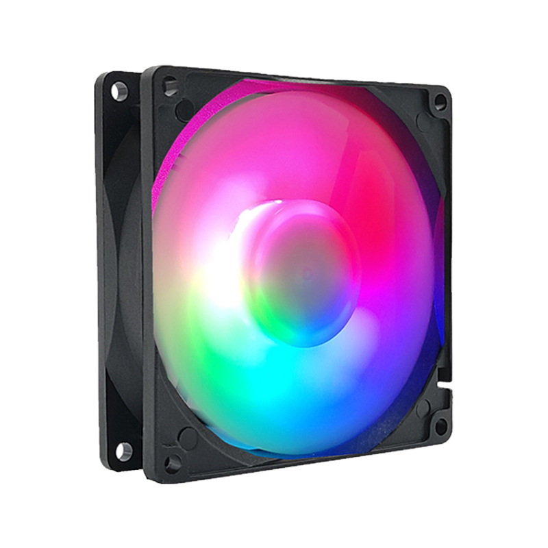 デスクトップ CPU 冷却ファン 9 センチメートルサイレント小型 4Pin ファン 3 ピンコンピュータ 4Pin 4 線式カラーライト pwm 温度制御|undefined