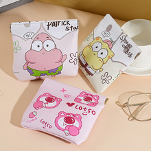 有线耳机收纳包卡通可爱数据线随身袋自动闭合紧口便携收纳包