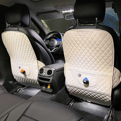 Chair back anti-kick pad | Pad, Universal Rear Seat Backrest - blue-hat-orange-hat-coal-ball-white-anti-kick-mat-long-version
