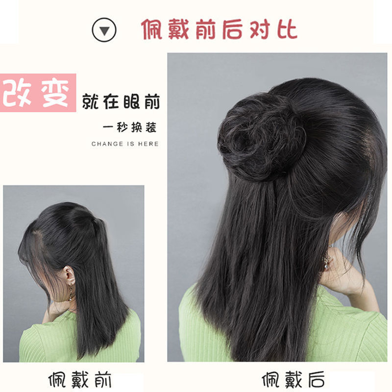 Pelucas bola cabeza agarrando bolsas de cabello brotes de flores mitad bola joyas de cabello de novia esponjosa natural bobina bolsas de cabello