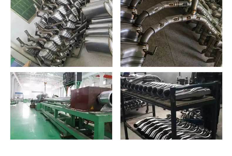 Suitable for Porsche Cayenne Macan Panamera 718 Four-Out Tail Throat Exhaust Modified Titanium Black Stainless Steel