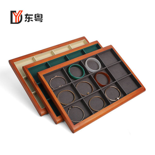 Solid wood jewelry display stand jewelry jewelry display tray ring pendant viewing pallet bracelet necklace tray storage tray