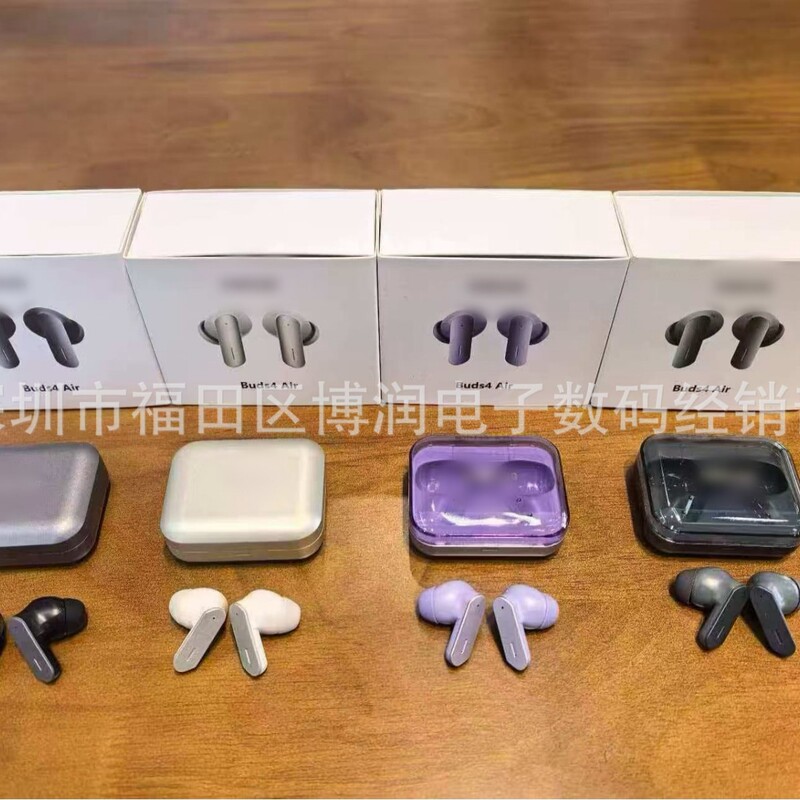 New cross-border Buds4 AIR in-ear Bluetooth earphones with brushed metal finish, running microphone earbuds for e-commerce